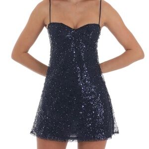 Lucy in the Sky Sequin Babydoll Dress